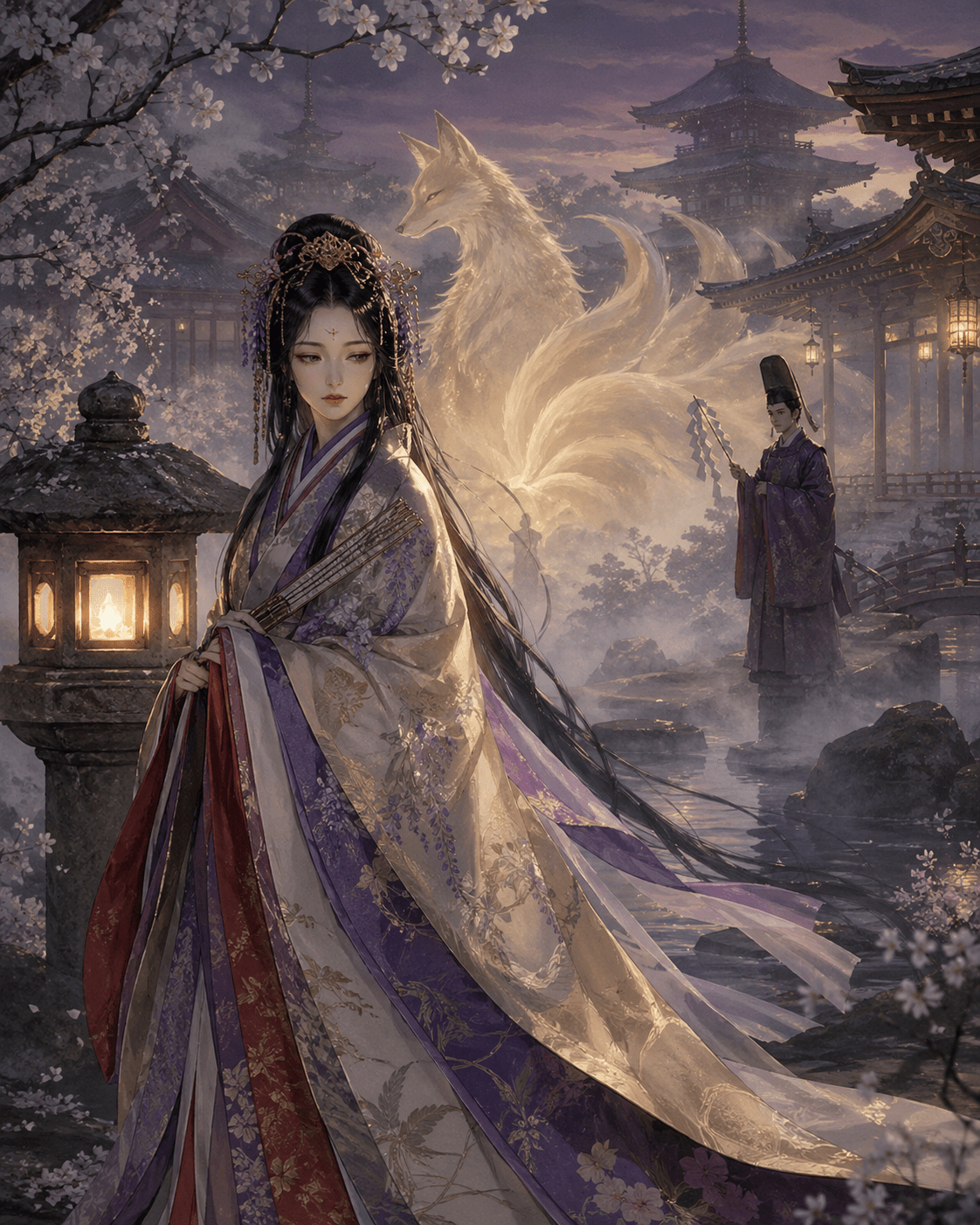 Tamamo-no-Mae and the Nine-Tailed Fox: A Mysterious Japanese Folklore Tale of Beauty, Fear, and Wisdom